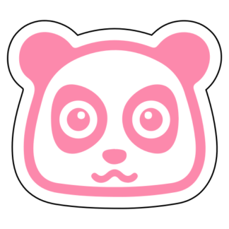 Adorable Cute Panda Sticker (Pink)